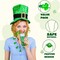 3 PCS St Patrick's Day Light Up Necklaces,Green Shamrock Bulb Necklace for Costume Dressing-up Accessories Saint Patricks Decorations Party Favor Supplies